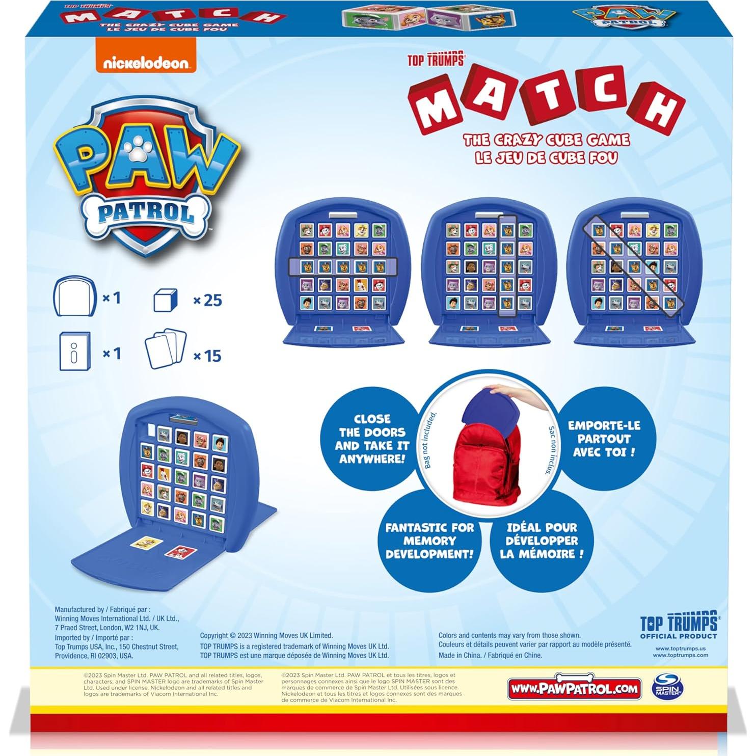 Juego de Mesa Top Trumps Match Patrulla Canina - 2 Jugadores