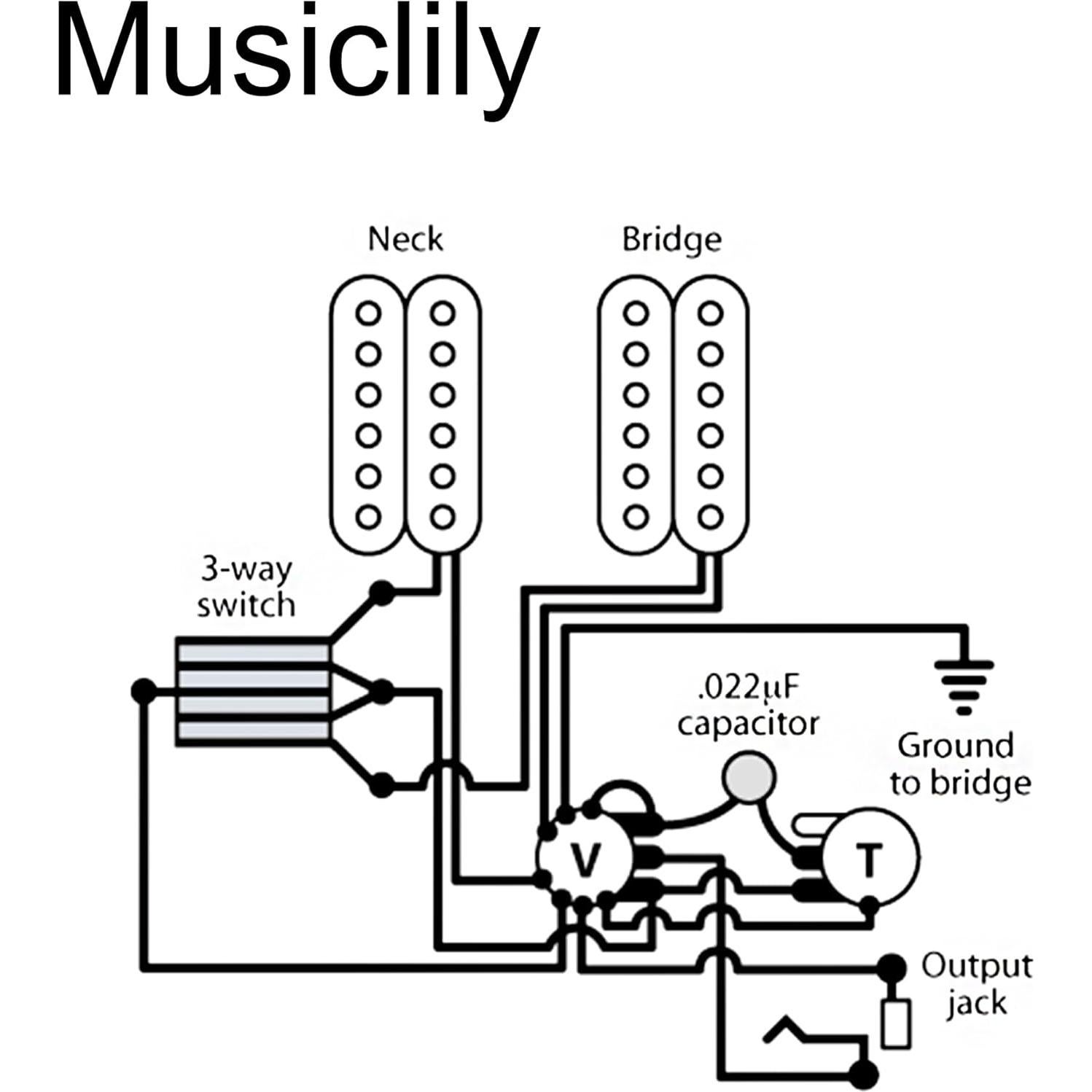 Interruptor de Palanca 3 Vías Musiclily Tipo L para Guitarras