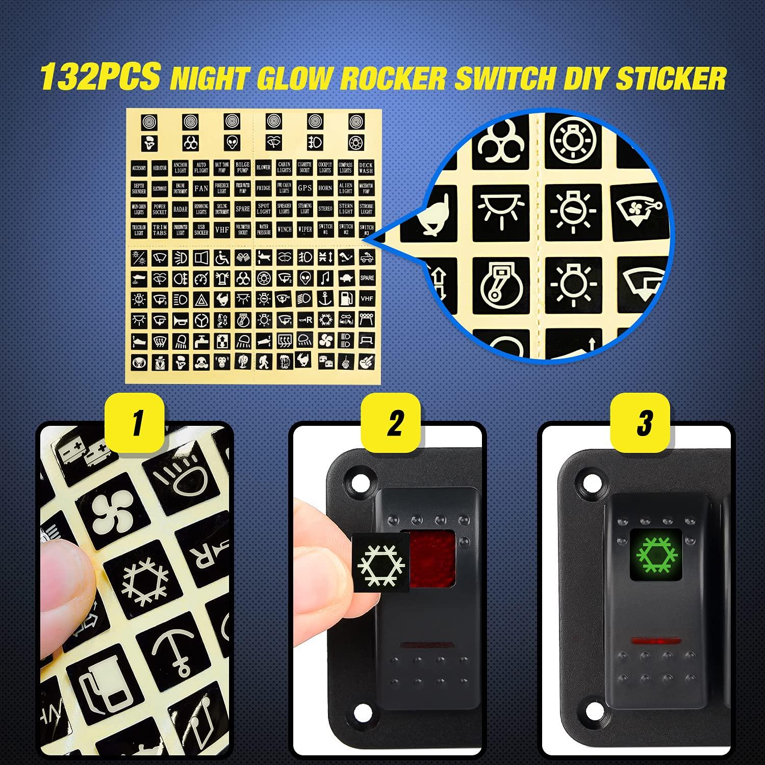 Panel de Interruptores Rocker Nilight 2 Gang 12V 24V Rojo