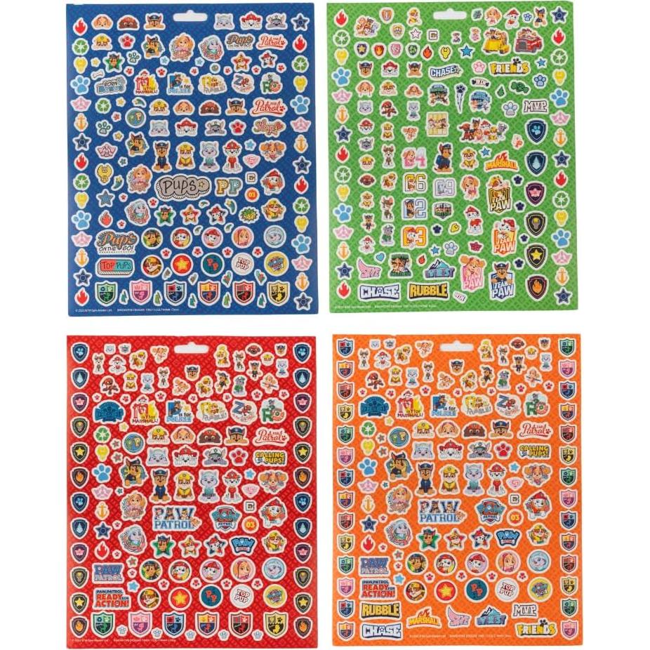 Pegatinas Paw Patrol Nickelodeon 14 Hojas + 1200 Stickers