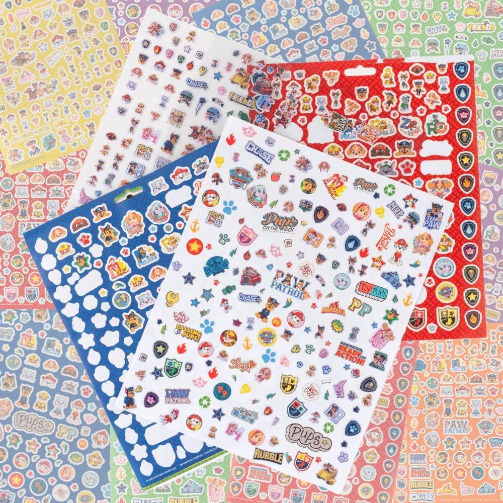 Pegatinas Paw Patrol Nickelodeon 14 Hojas + 1200 Stickers