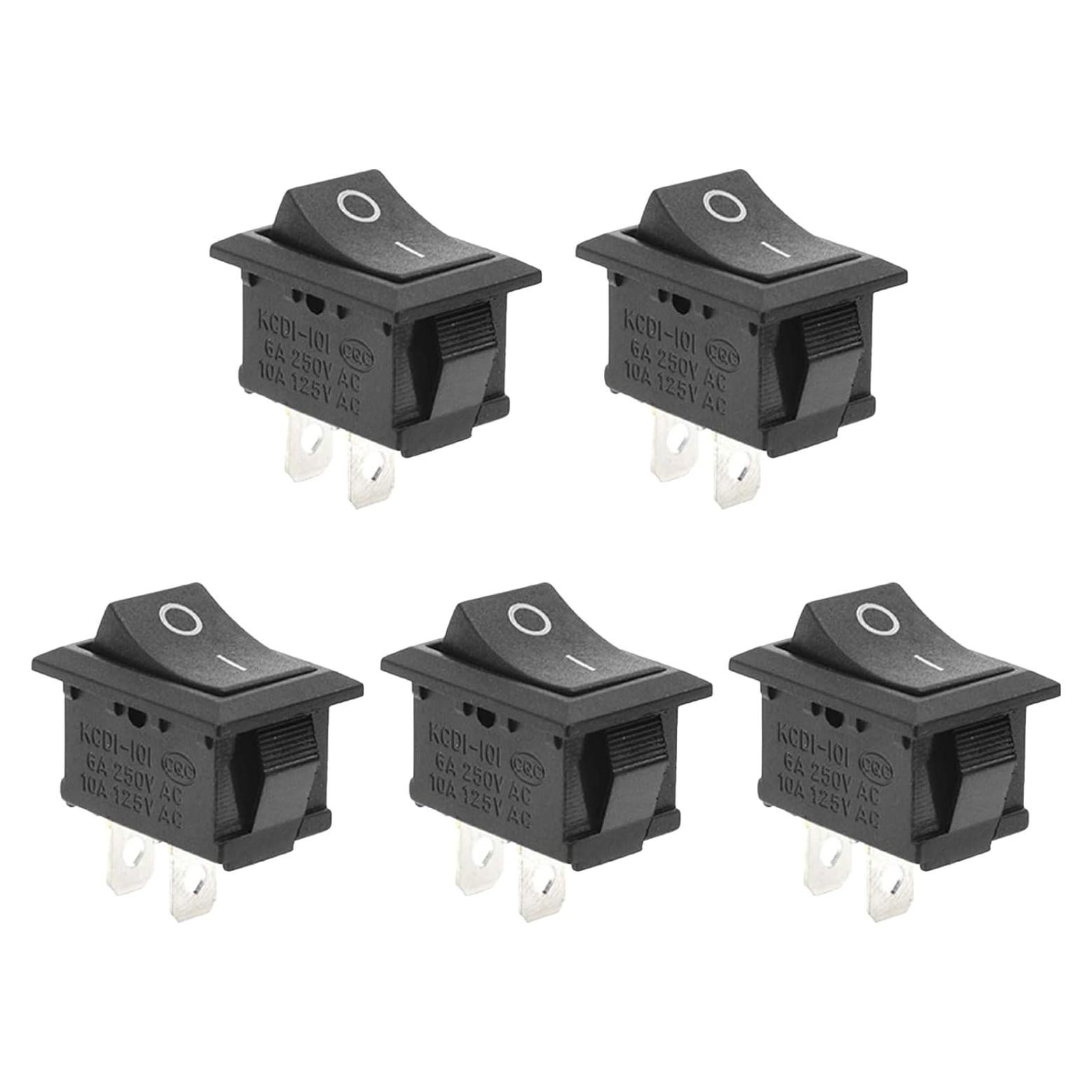 Interruptor Rocker On/Off QTEATAK 2 Pines 12V 250V 5 Pcs