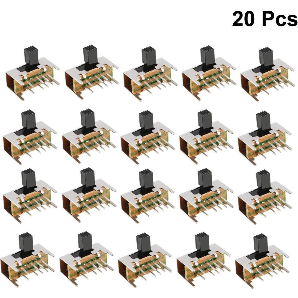 Interruptor Deslizante 20 Pcs uxcell 6mm 3 Posiciones Latching