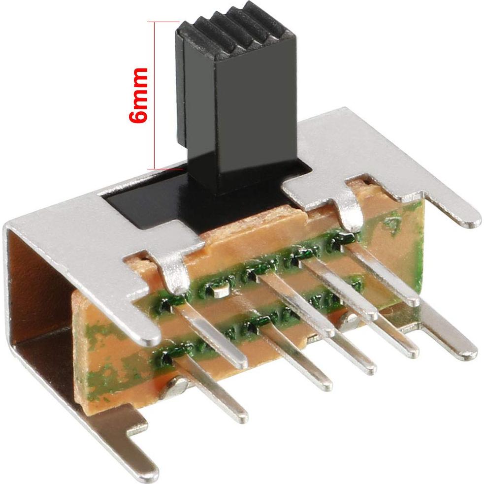 Interruptor Deslizante 20 Pcs uxcell 6mm 3 Posiciones Latching
