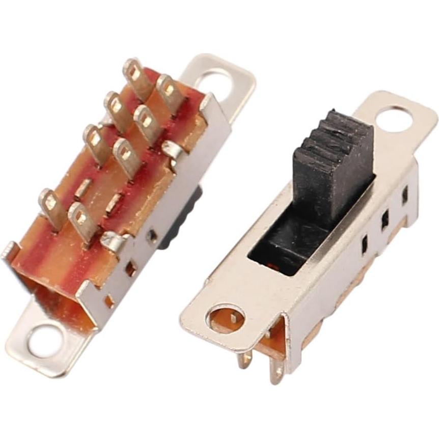 Micro Interruptor Deslizante DPDT uxcell 20 Piezas 3 Posiciones