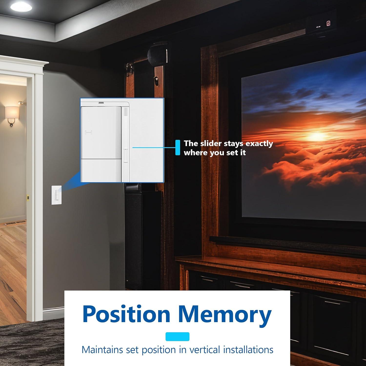 Interruptor Regulador Doble LIDER Blanco Sin Neutro 1 Polo