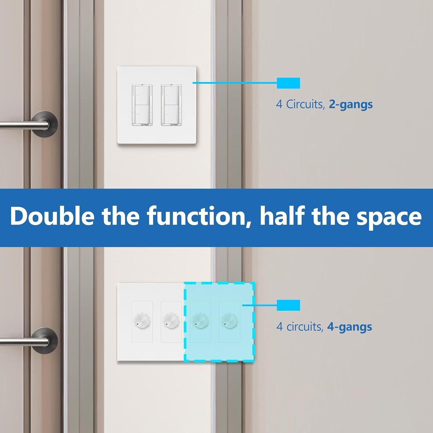 Interruptor Regulador Doble LIDER Blanco Sin Neutro 1 Polo