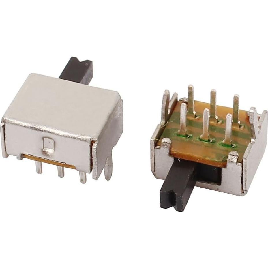 Micro Interruptor Deslizante uxcell DPDT 2 Posiciones 20 Pcs