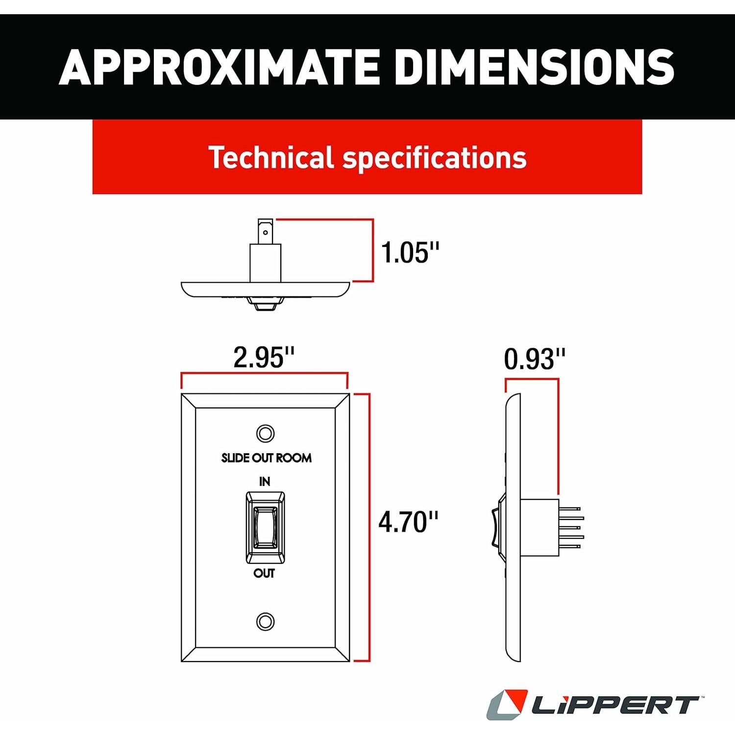 Interruptor de Reemplazo Lippert 120639 para RV In-Wall Blanco
