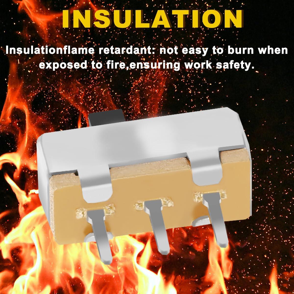 40PCS Interruptores Deslizantes Mini Micro SPDT 4mm ON/OFF