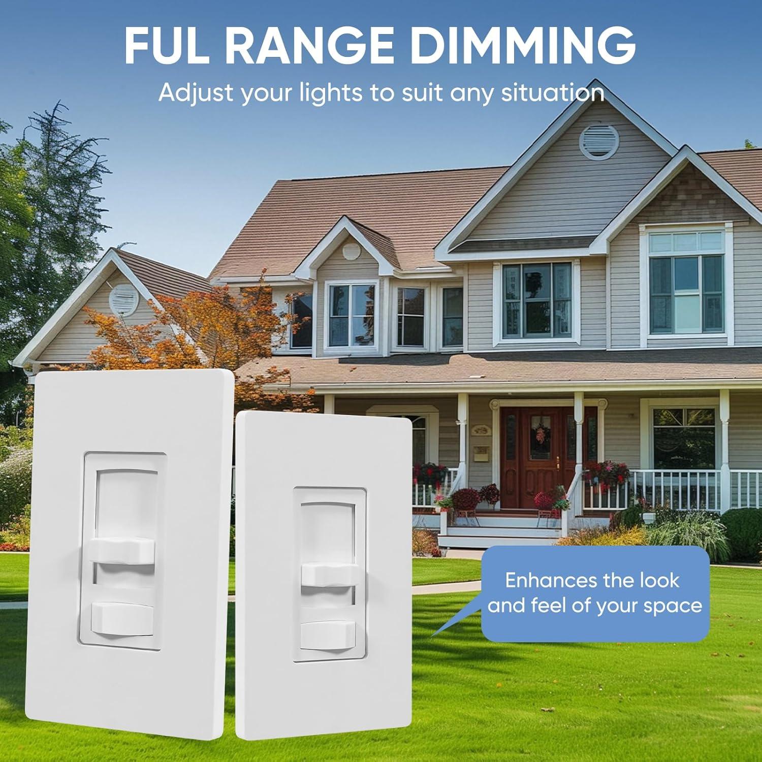 Interruptor regulable Junlit para luces LED y CFL 300W 2PK