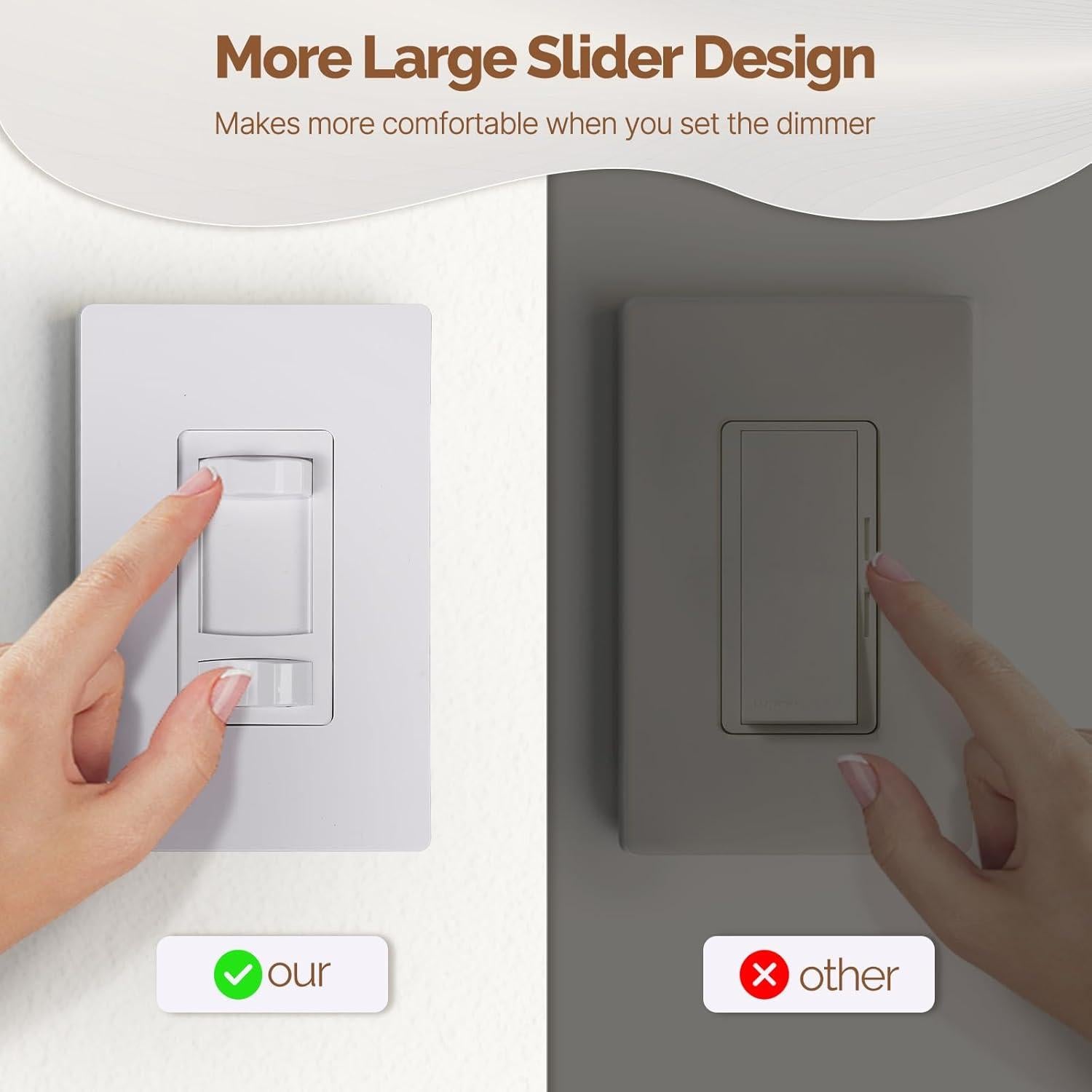 Interruptor Regulable MOES 600W LED/CFL/Incandescente Blanco