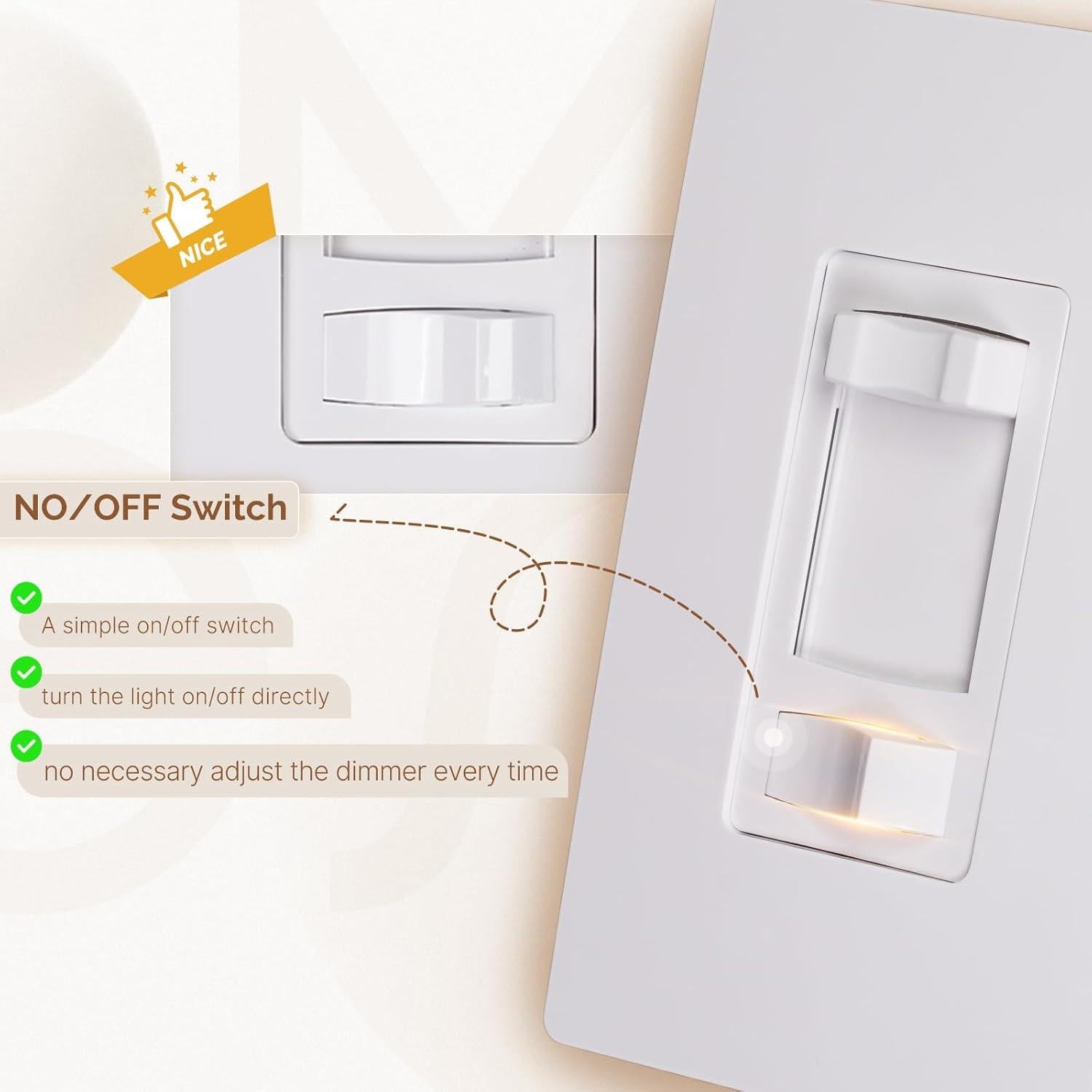 Interruptor Regulable MOES 600W LED/CFL/Incandescente Blanco