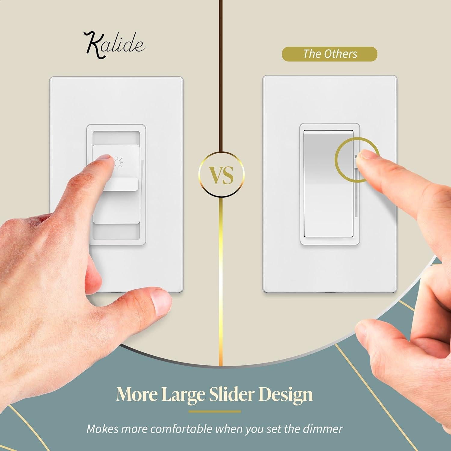 Interruptor Regulador de Luz LED Top Greener TGDS1-W Blanco 200W