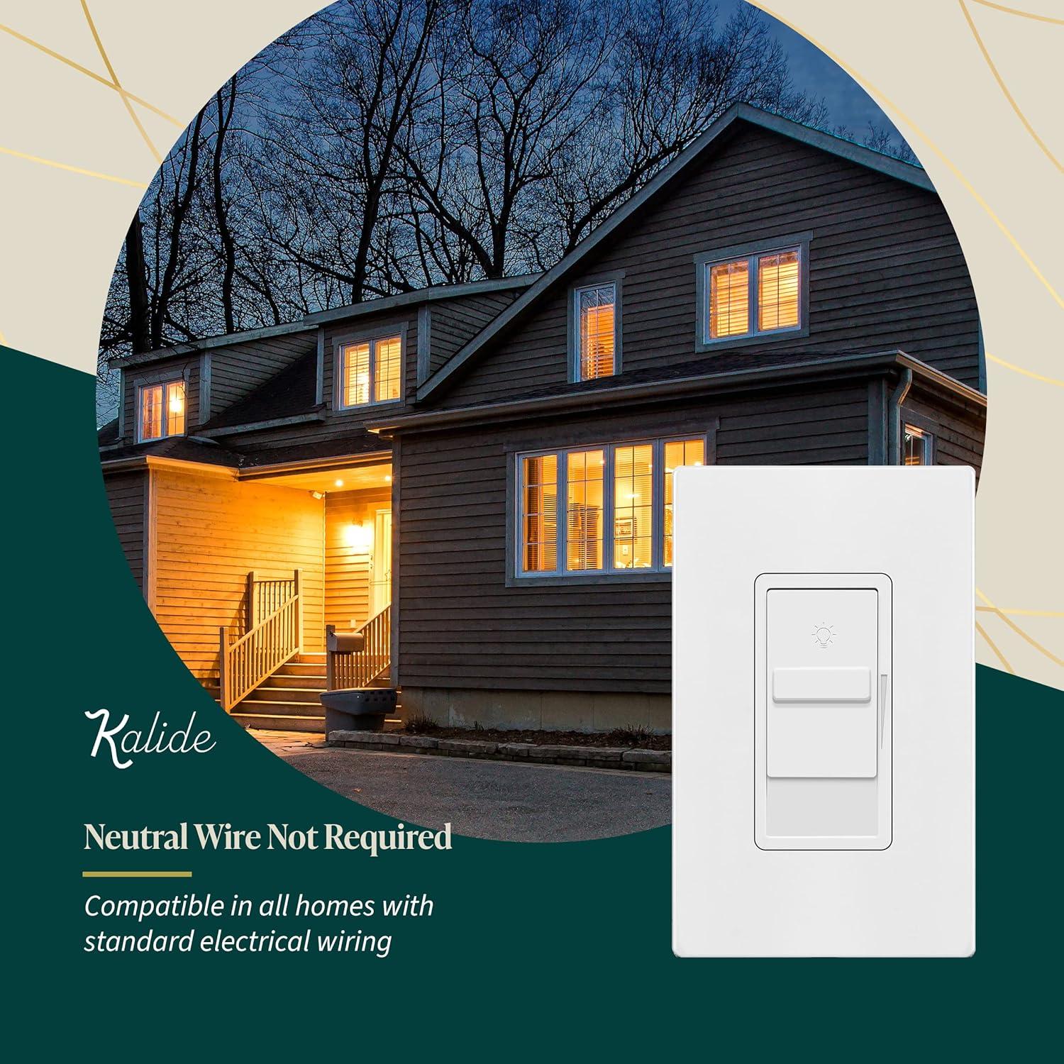 Interruptor Regulador de Luz LED Top Greener TGDS1-W Blanco 200W