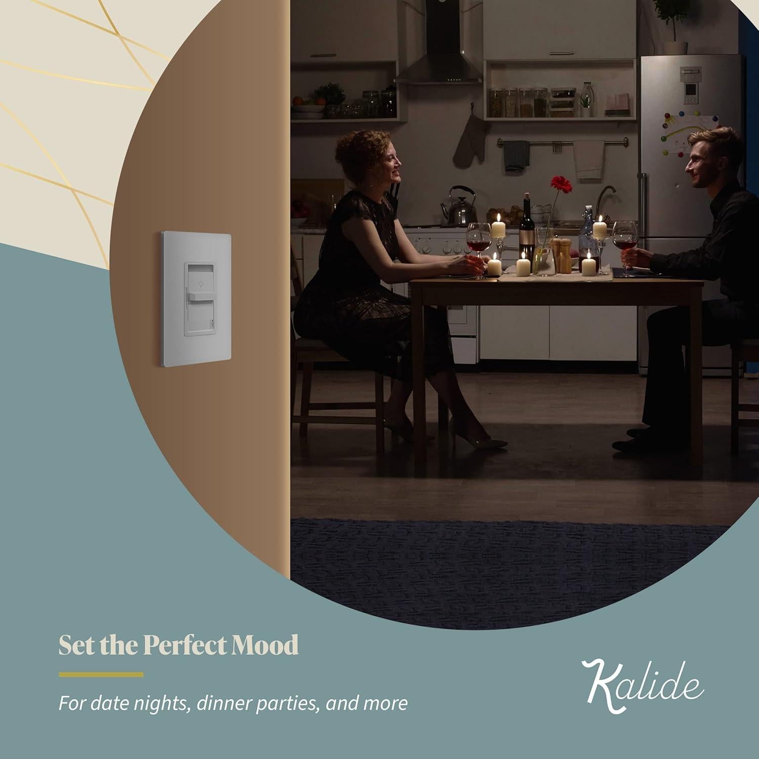 Interruptor Regulador de Luz LED Top Greener TGDS1-W Blanco 200W