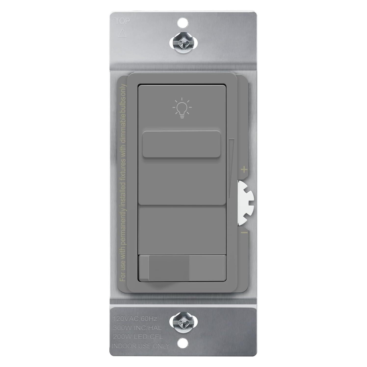 Interruptor Regulador de Luz Digital Top Greener 200W Gris