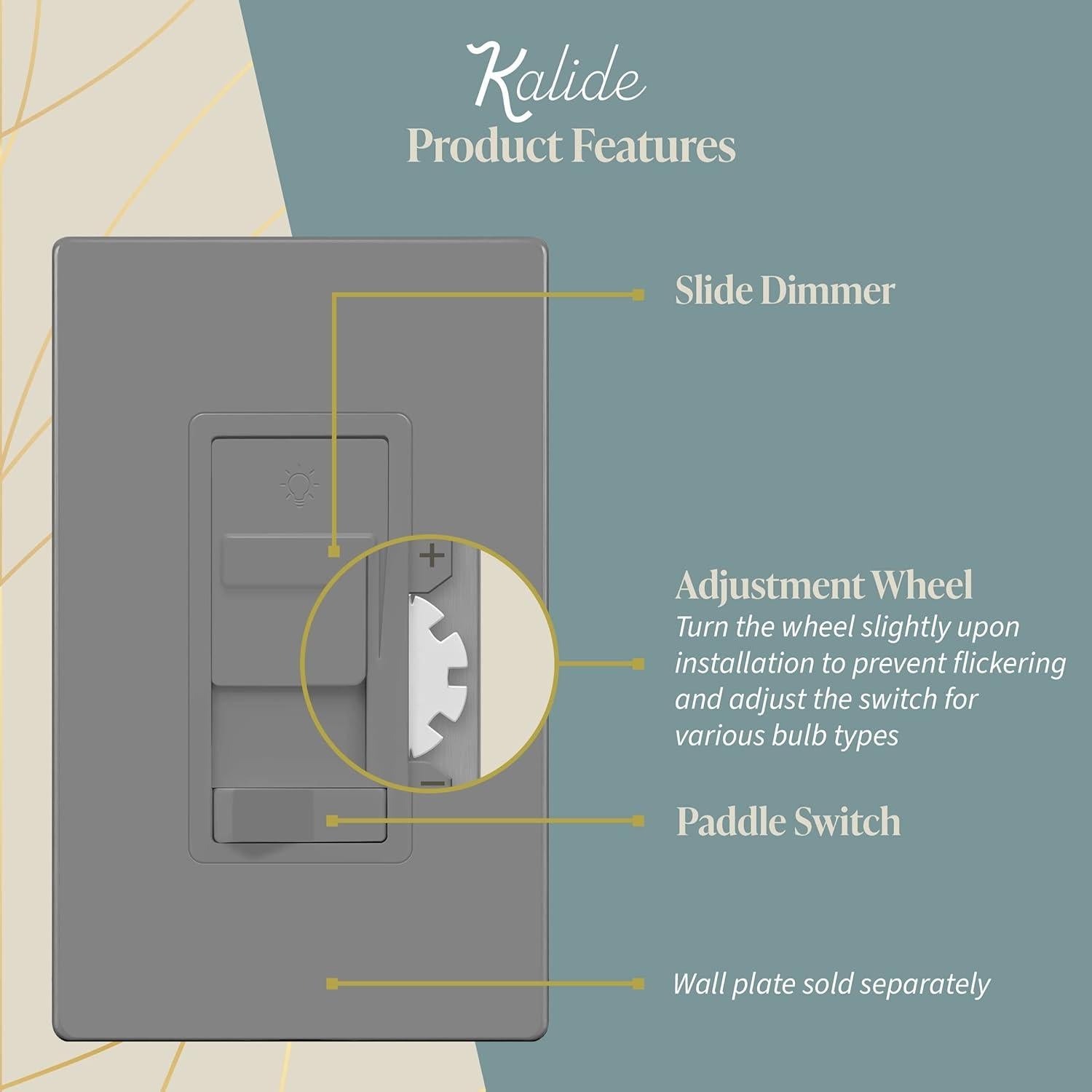 Interruptor Regulador de Luz Digital Top Greener 200W Gris