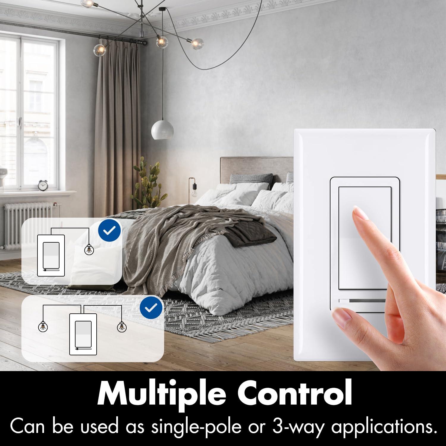 Interruptor Regulador de Luz Micmi 3 Vías 600W LED Incandescente