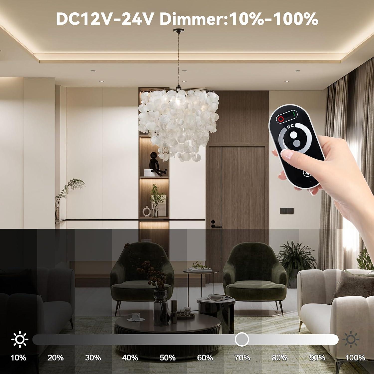 Interruptor Regulador LED Sorfia DC 12-24V 18A Control Remoto