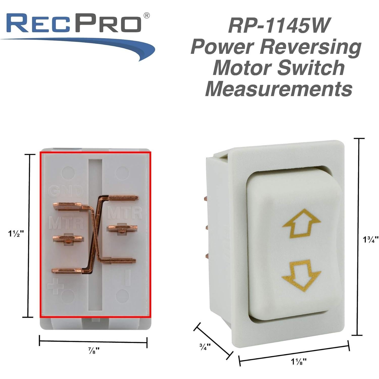 Interruptor de Circuito Cerrado RecPro 40A Blanco para Toldos
