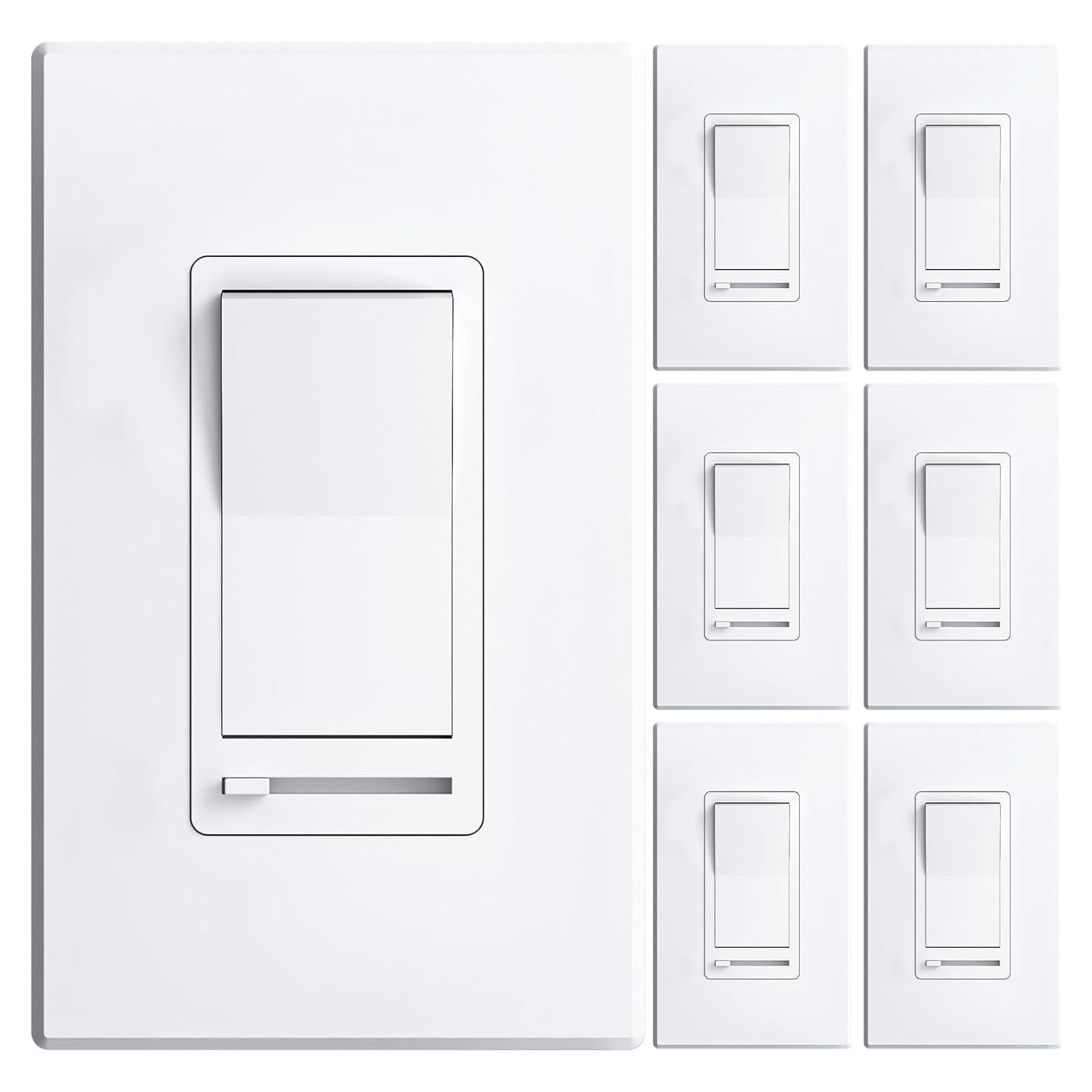 Interruptores Regulables Amico 6 Pack Blanco 150W LED/CFL