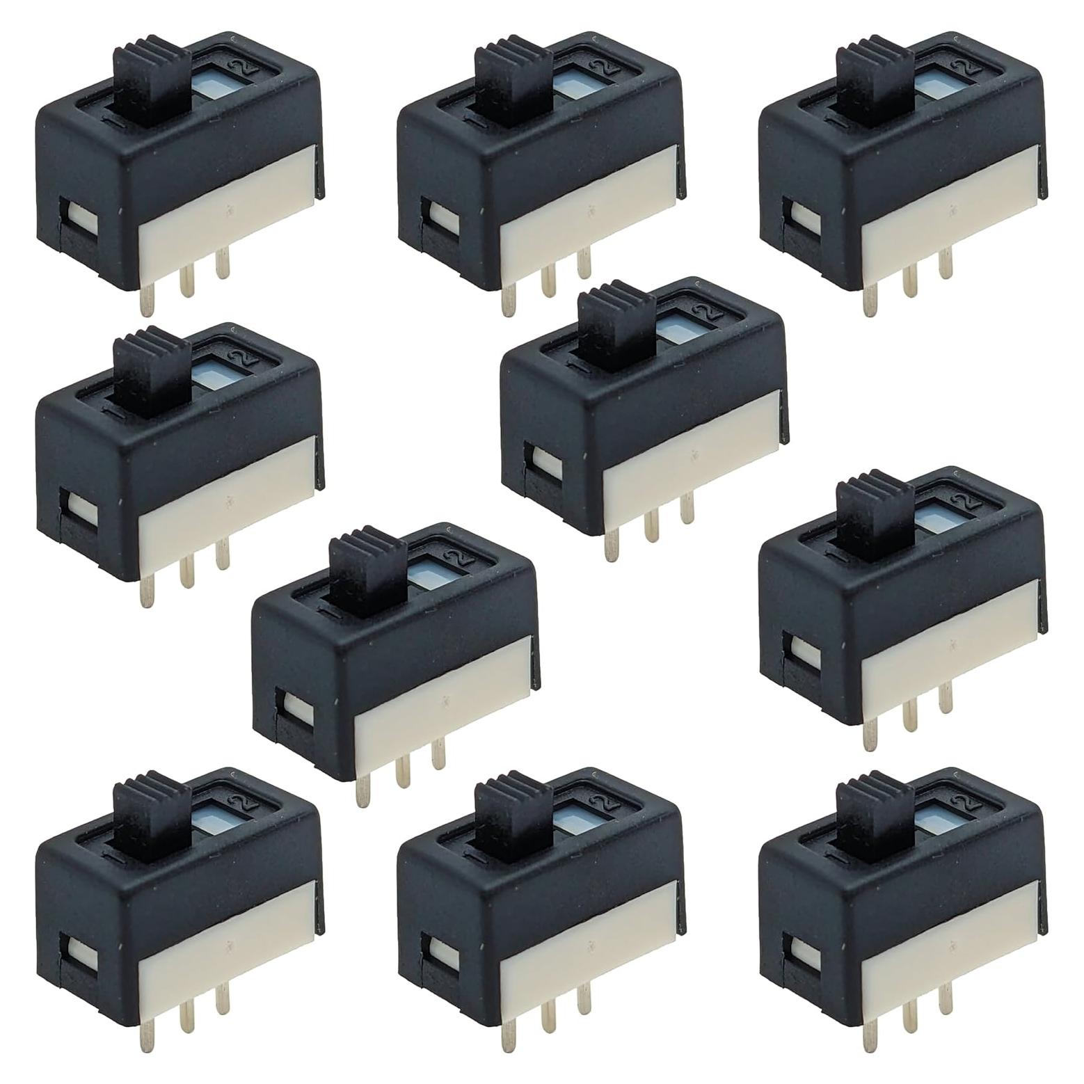 Paquete de 10 Interruptores Deslizantes Mini SPDT EX ELECTRONIX