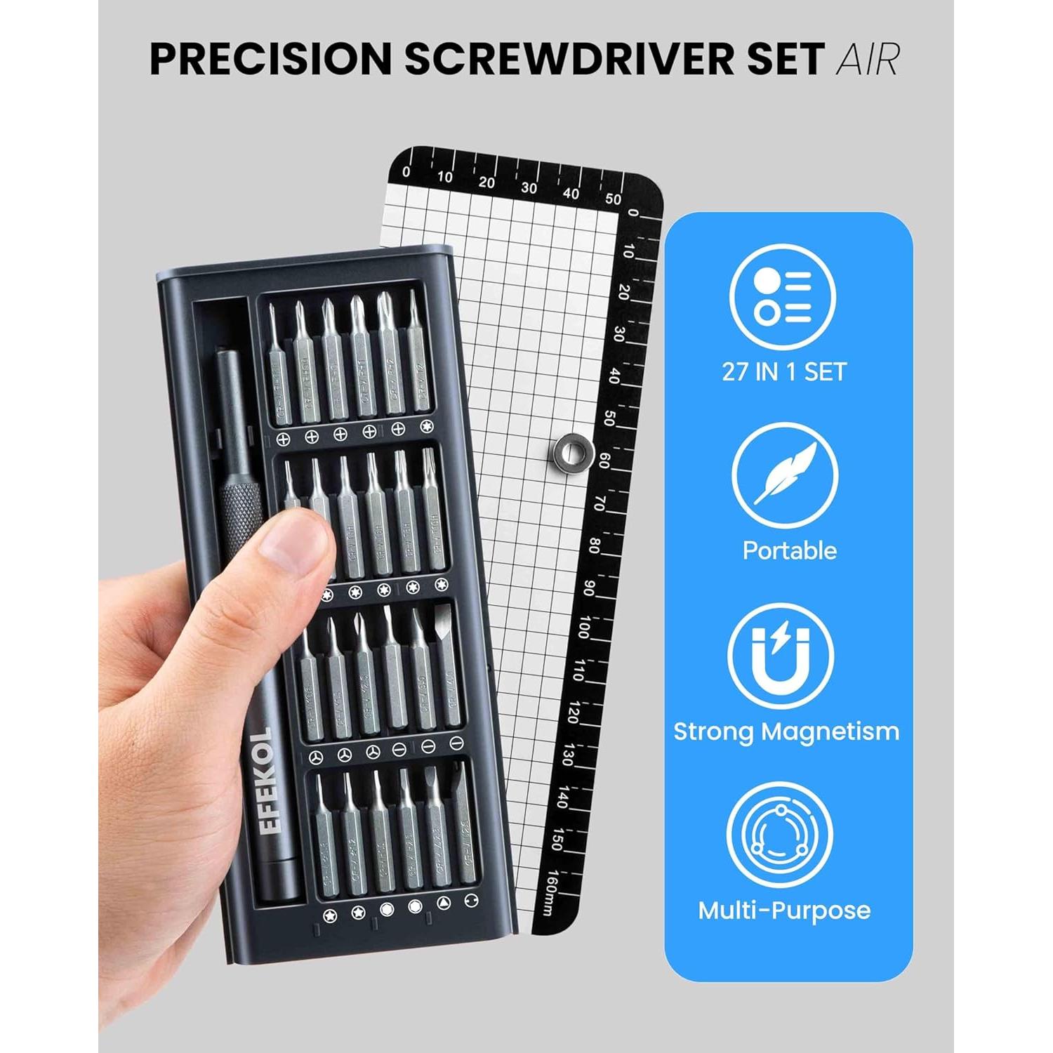 Juego de Destornilladores de Precisión 27 en 1 Efekol - Kit Completo