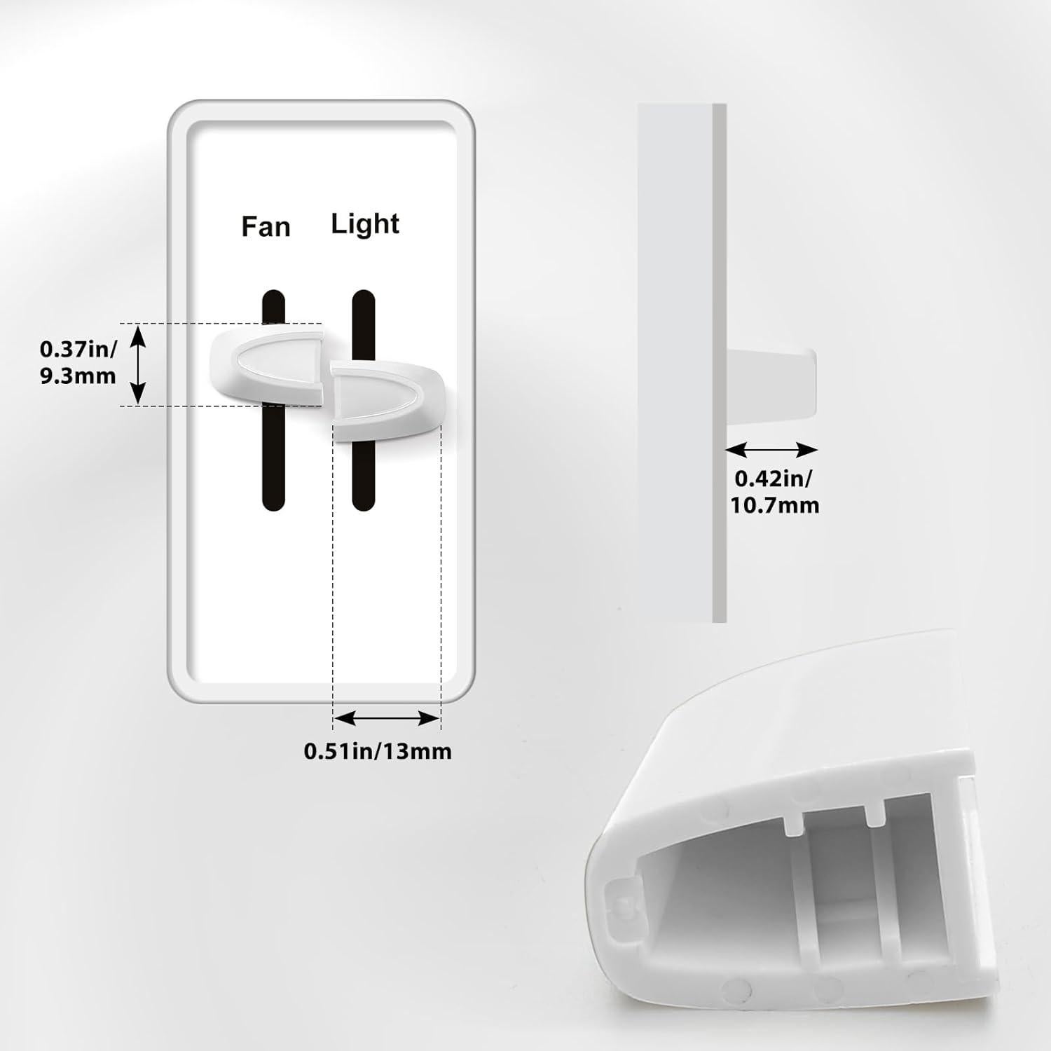 Perillas de Regulador Hoolerry 4 Pcs Blanco para Ventilador y Luz