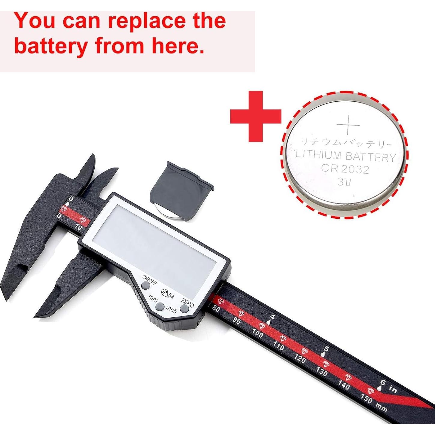 Calibrador Digital Adoric 0-15.24 cm Pantalla LCD IP54