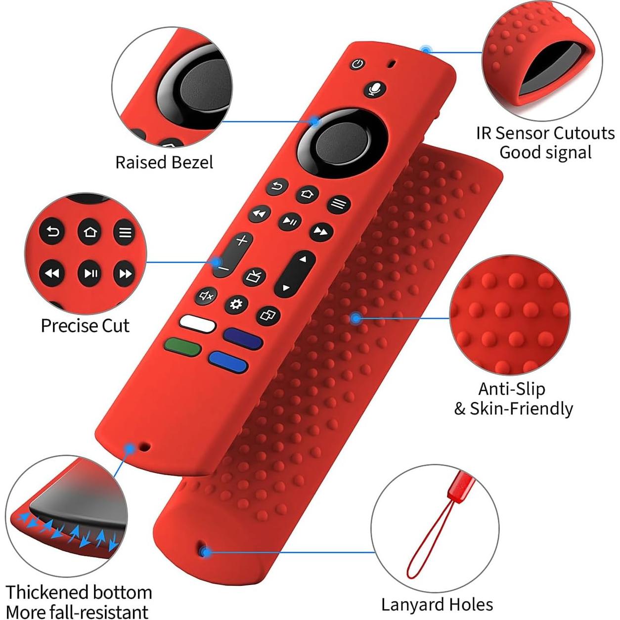 Funda Silicona Control Remoto Fire TV Stick 4K Max 2023 Morado