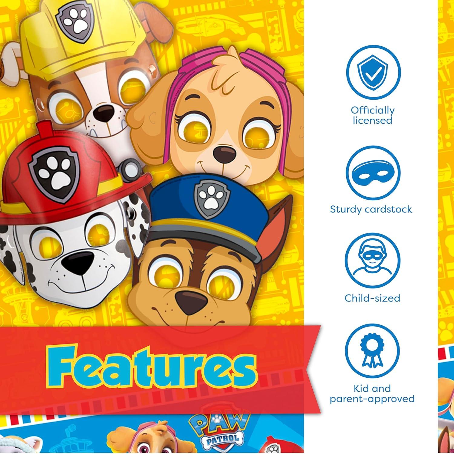 Mascarillas Paw Patrol para Fiestas - Paquete de 16