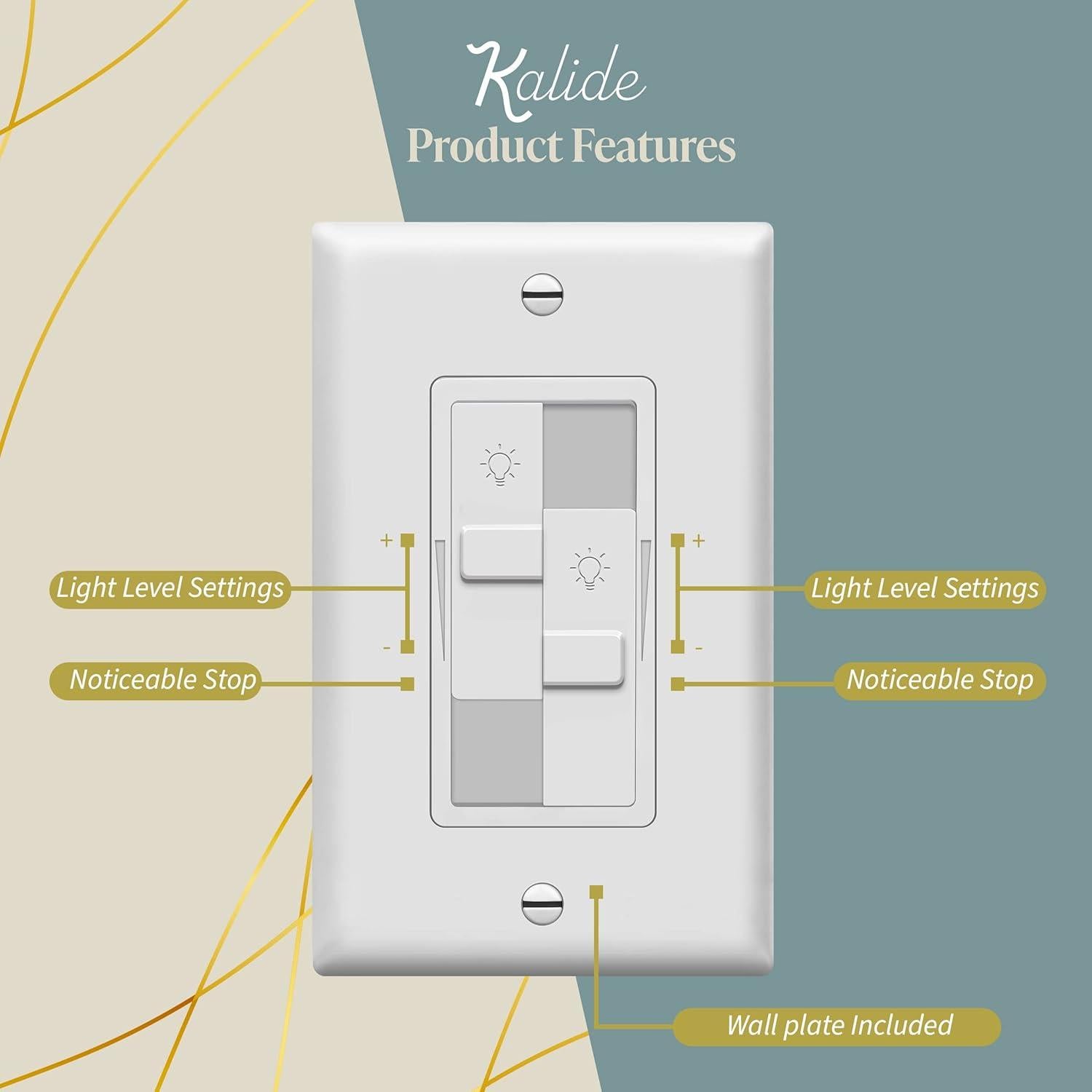 Interruptor Regulador de Luz Doble Kalide TOPGREENER 200W LED