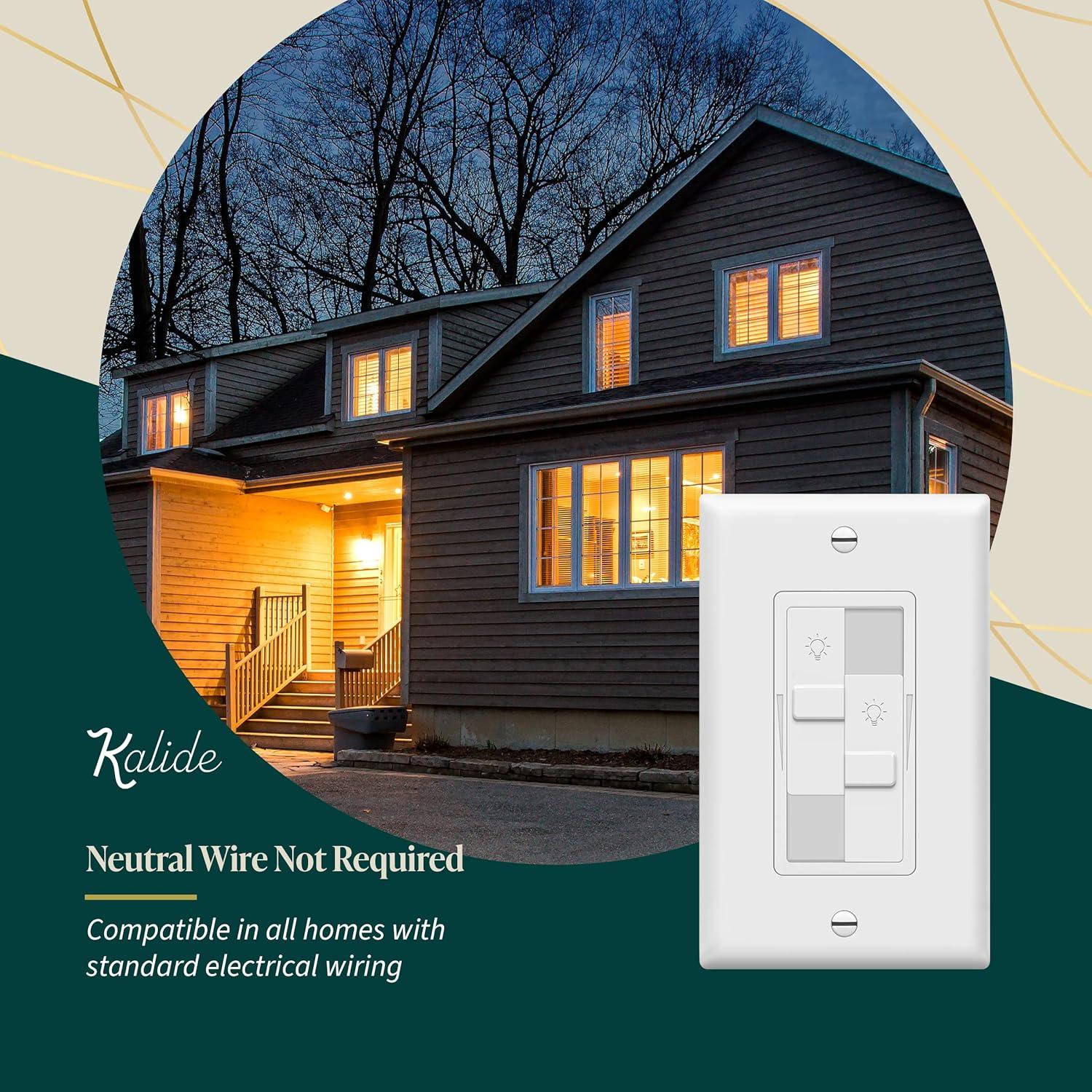 Interruptor Regulador de Luz Doble Kalide TOPGREENER 200W LED