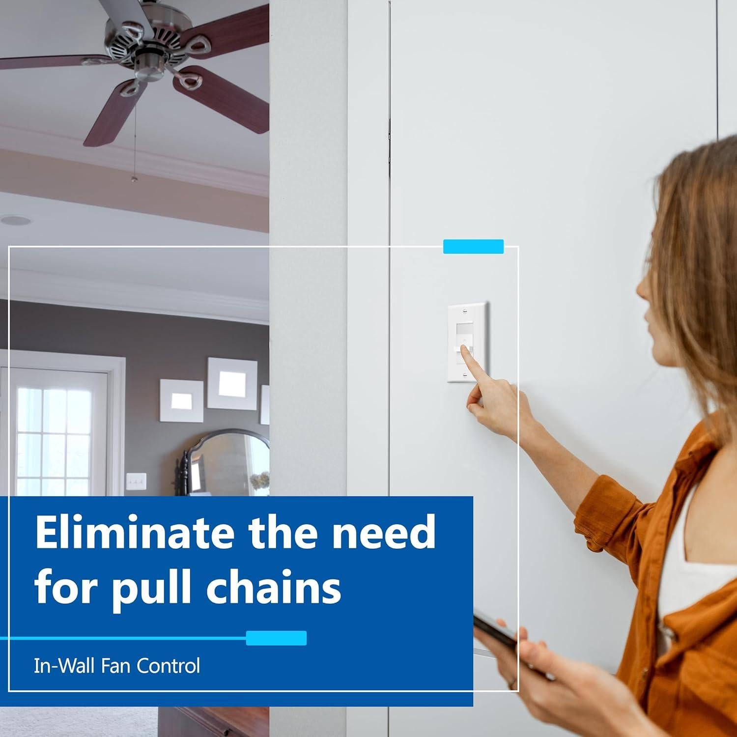 Interruptor de Ventilador LIDER 3 Velocidades Blanco 120V