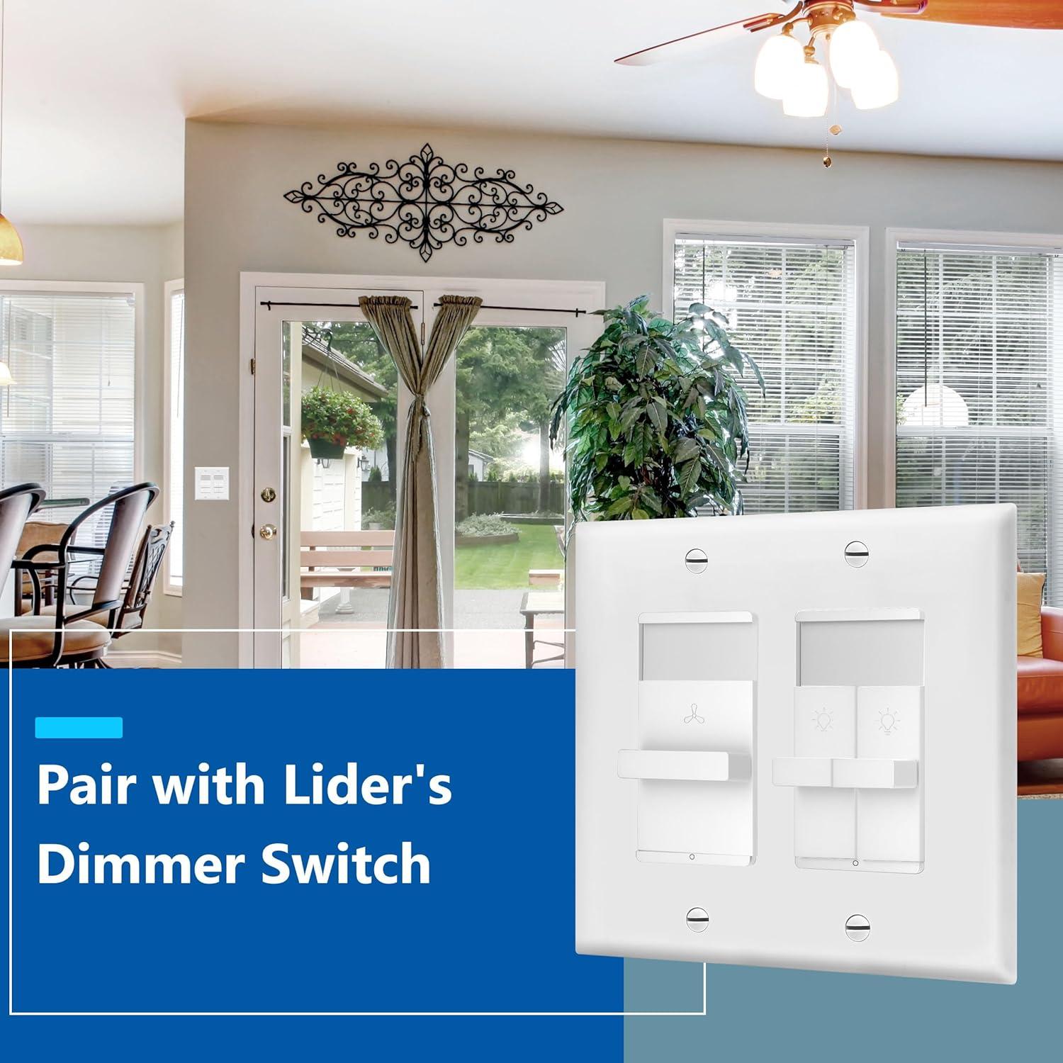 Interruptor de Ventilador LIDER 3 Velocidades Blanco 120V