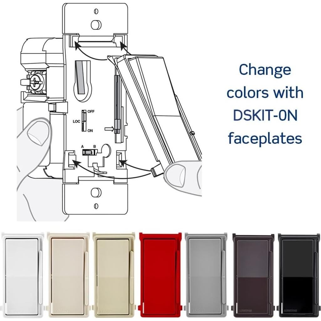 Interruptor de Ventilador de Techo Leviton DSF01-10Z Blanco 3 Velocidades