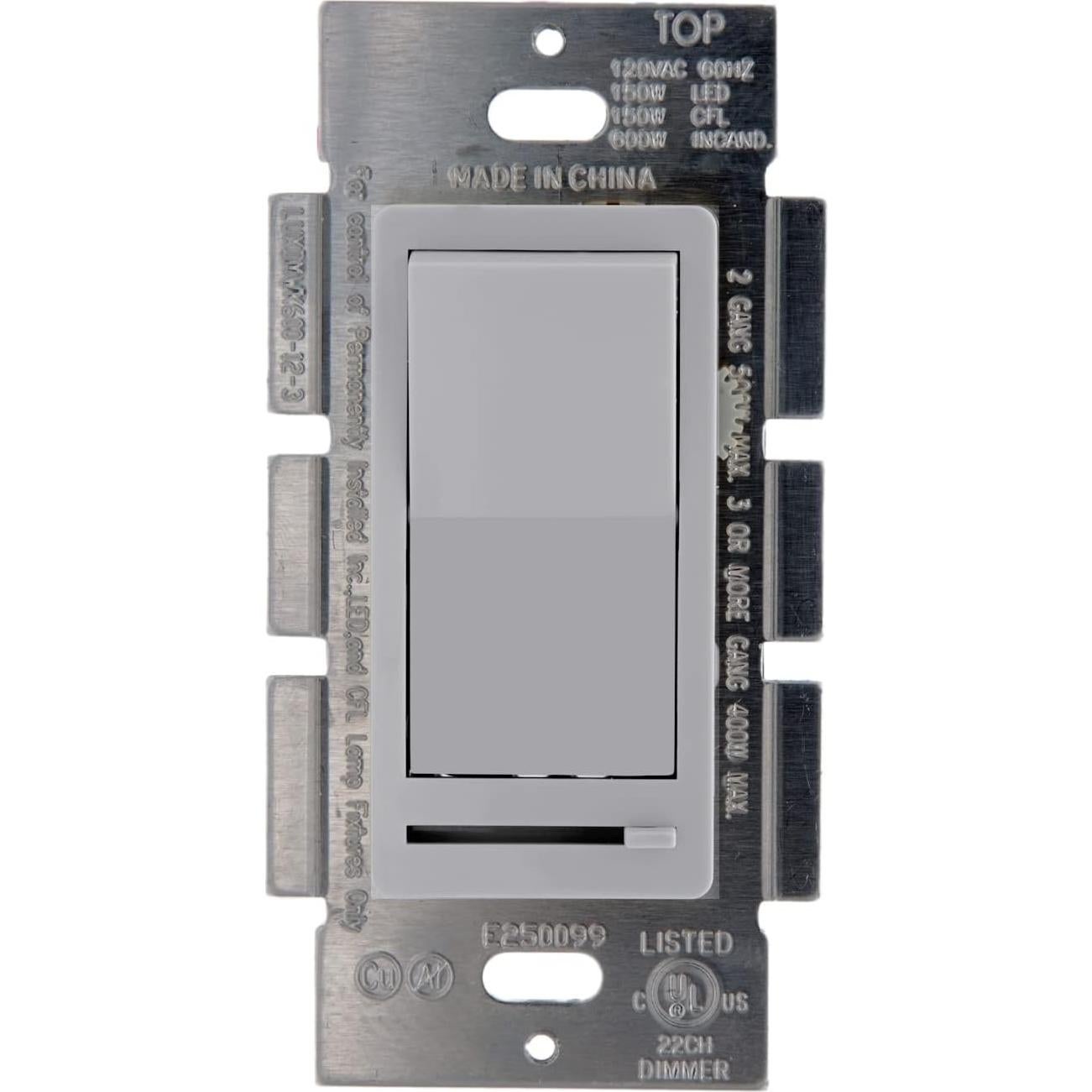 Interruptor de Atenuador LED Maxxima MEW-DM650G 600W Gris