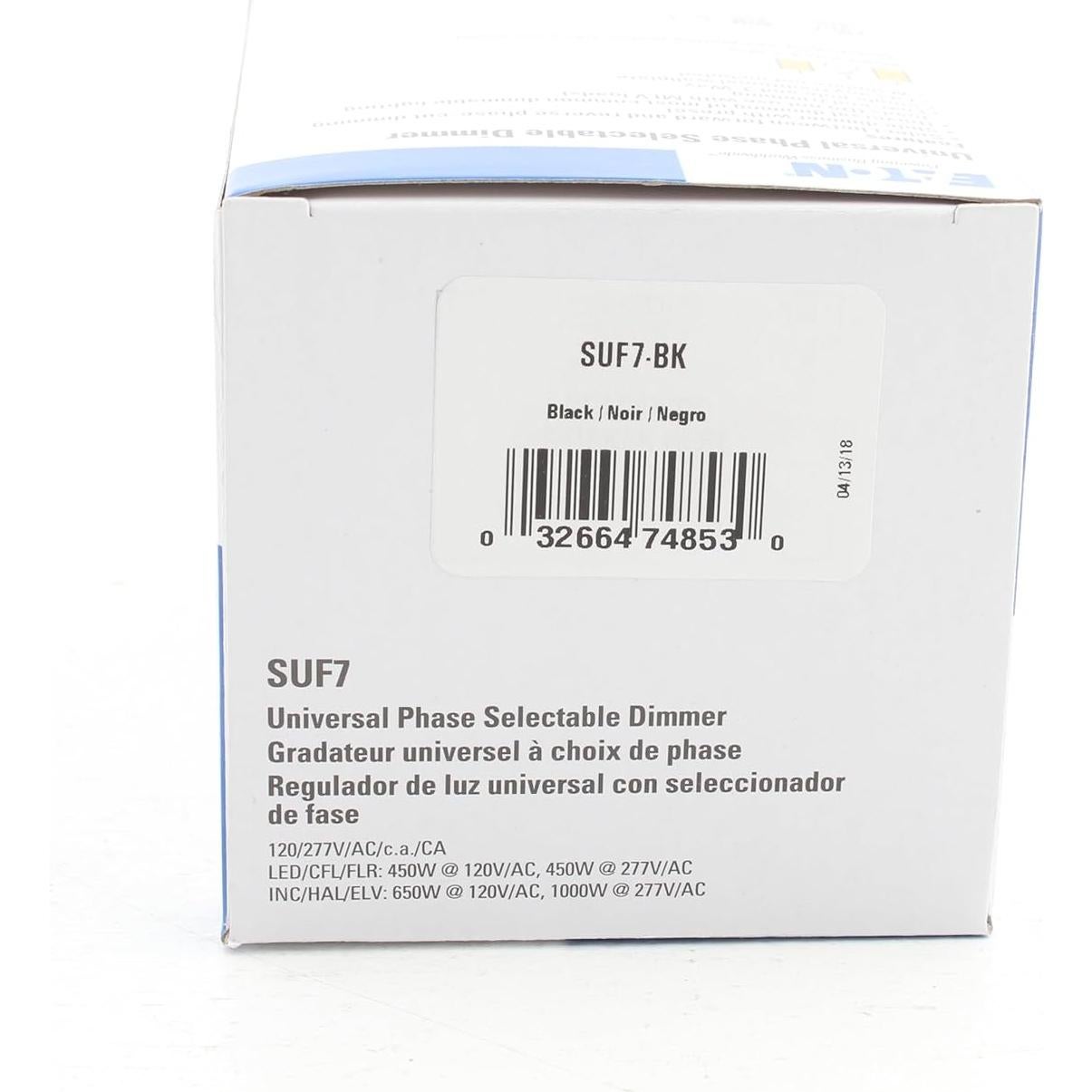 Regulador Deslizante Universal Eaton SUF7-BK 450W-1000W Negro