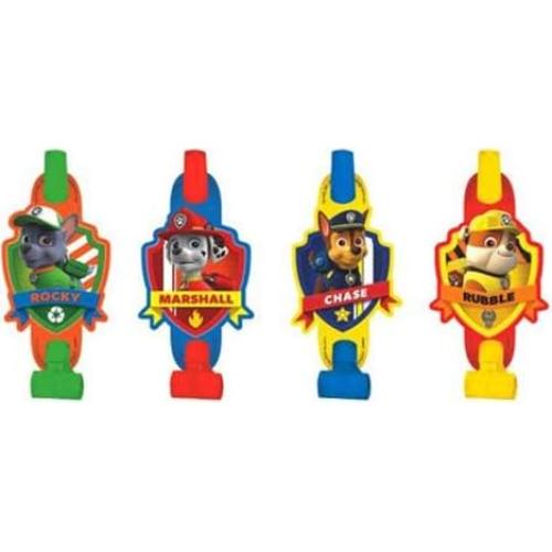 Sopladores de Fiesta Paw Patrol Multicolor - 8 Piezas 12.7 cm