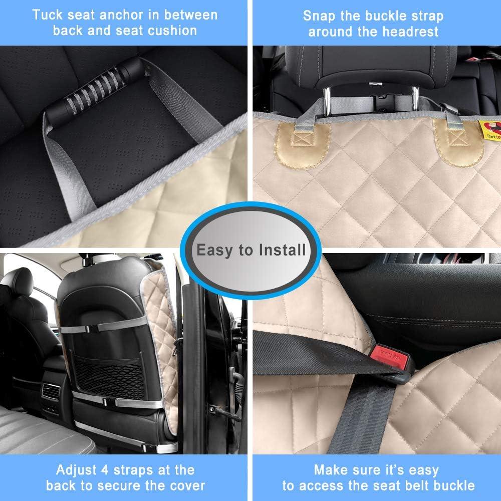 Cubierta de Asiento Delantero para Perros Bark Lover Beige - Impermeable y Antideslizante