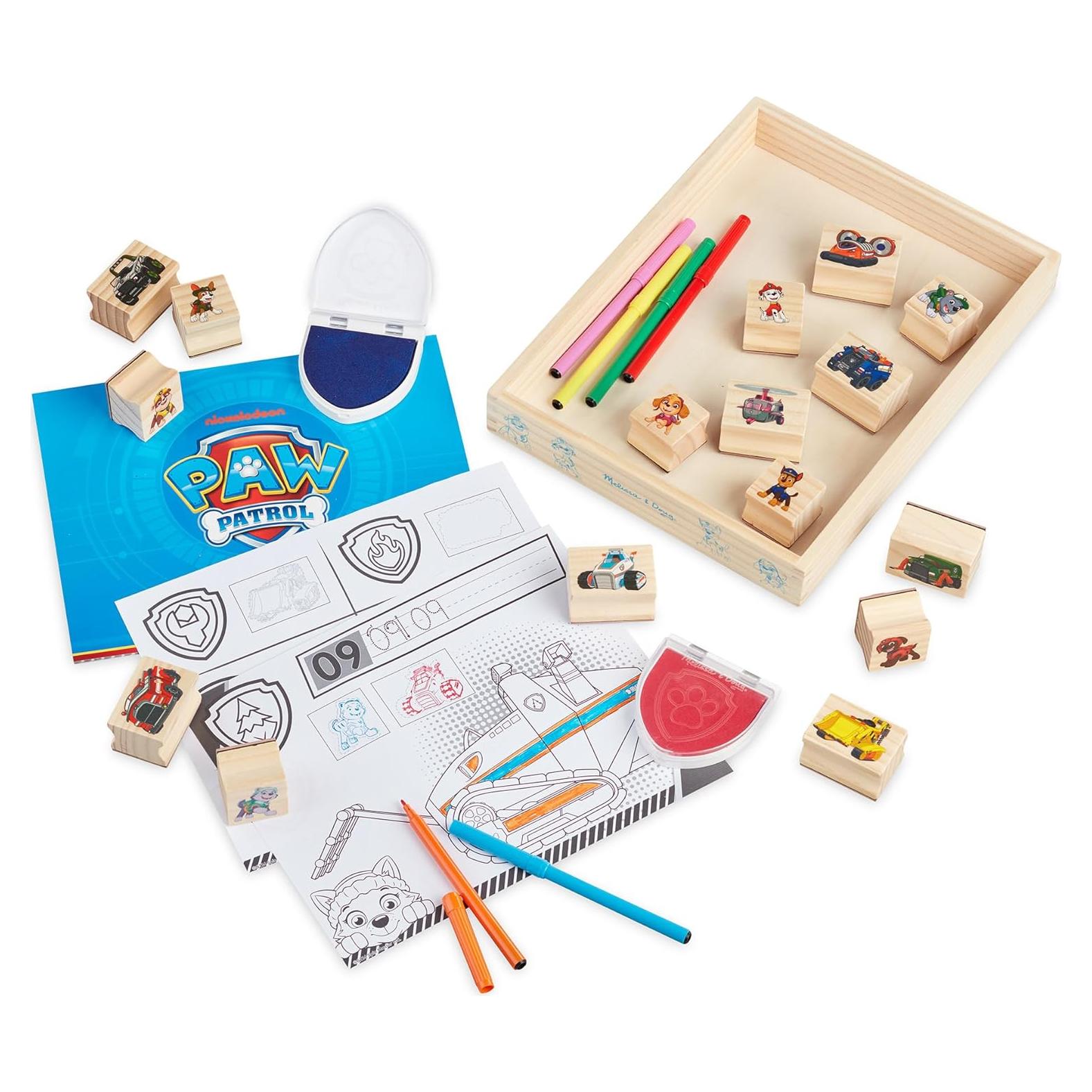 Conjunto de Sellos de Madera PAW Patrol Melissa & Doug 25 Piezas