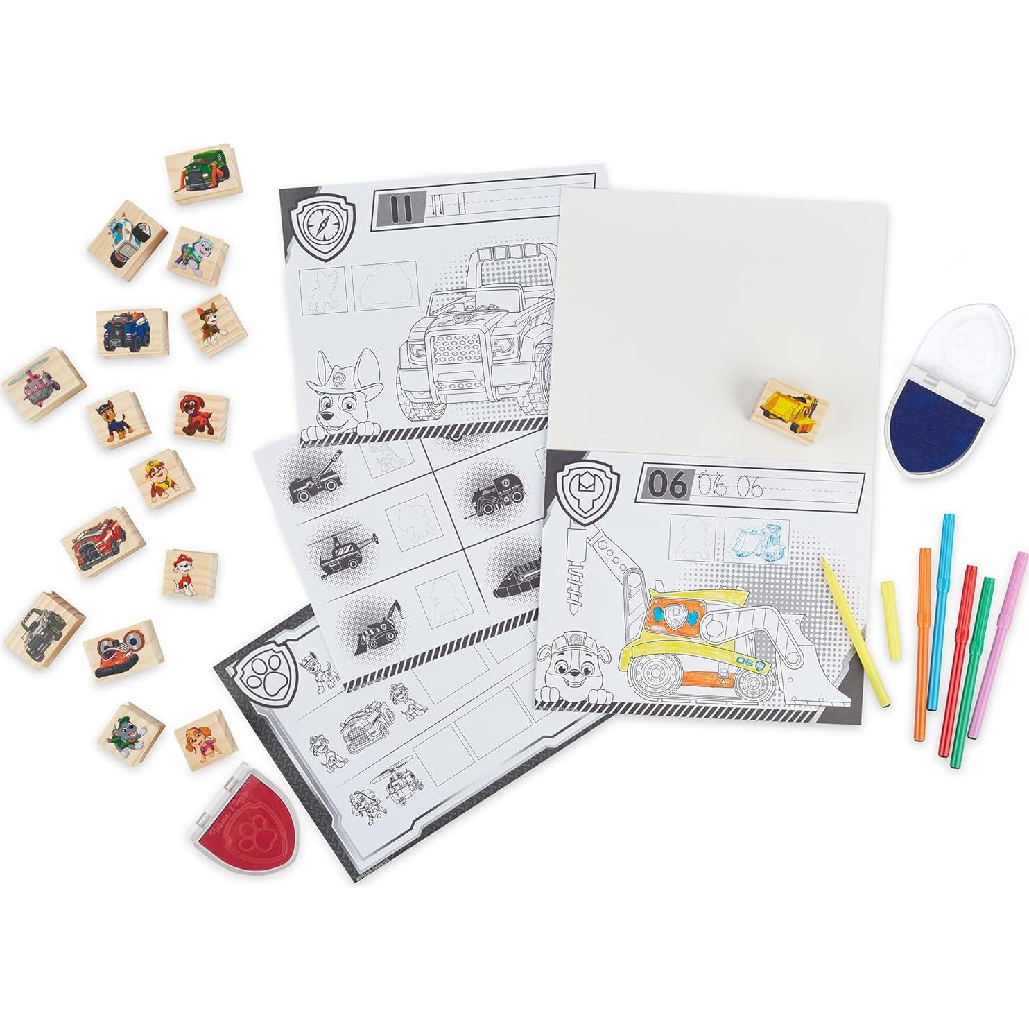 Conjunto de Sellos de Madera PAW Patrol Melissa & Doug 25 Piezas