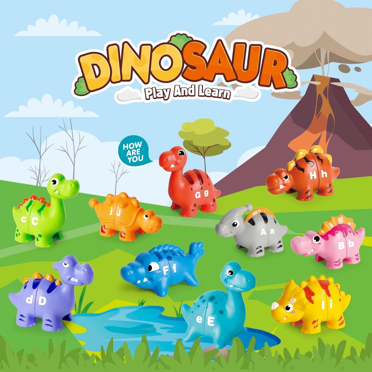 Juguete Educativo Dinosaurios 52 PCS ABC para Niños