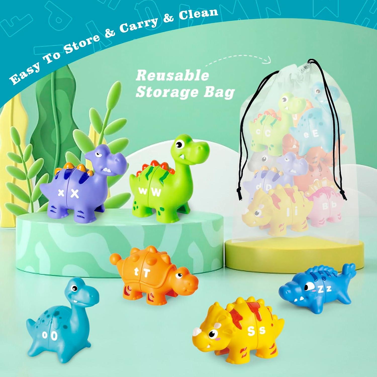 Juguete Educativo Dinosaurios 52 PCS ABC para Niños