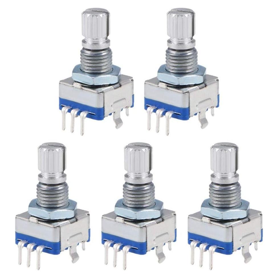 Codificador Rotativo Digital 360° EC11 15mm 5 Pines - 5 Piezas