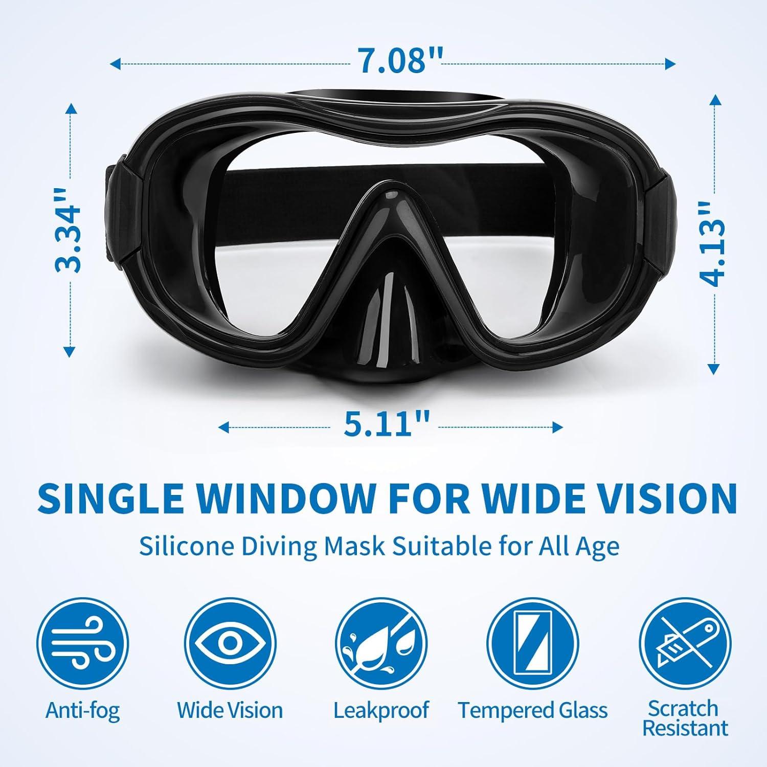 Máscara de Esnórquel Body+ 1397 para Adultos con Correa Ajustable