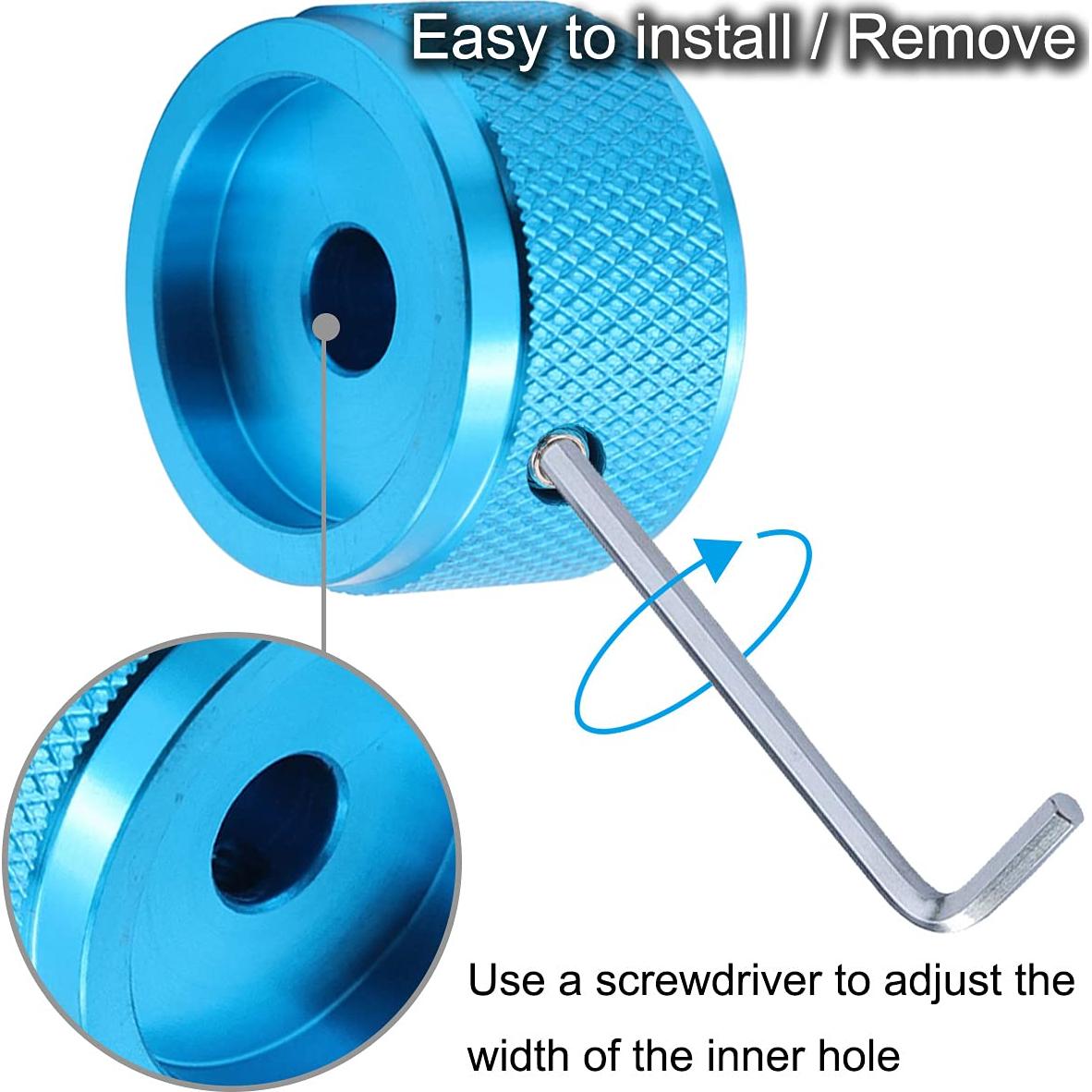 Perillas de Control de Aluminio Azul DKARDU 4PCS 20x15.5mm