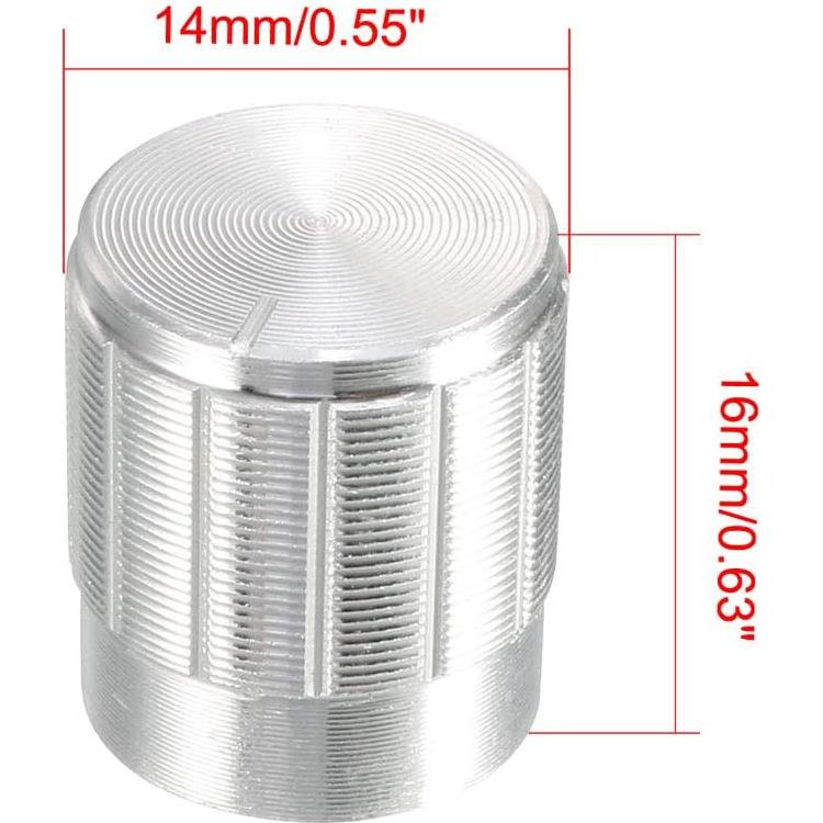 Perilla Rotativa uxcell 16x14mm Aluminio para Eje 6mm