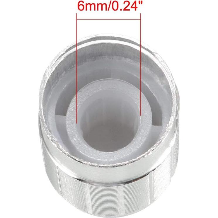 Perilla Rotativa uxcell 16x14mm Aluminio para Eje 6mm